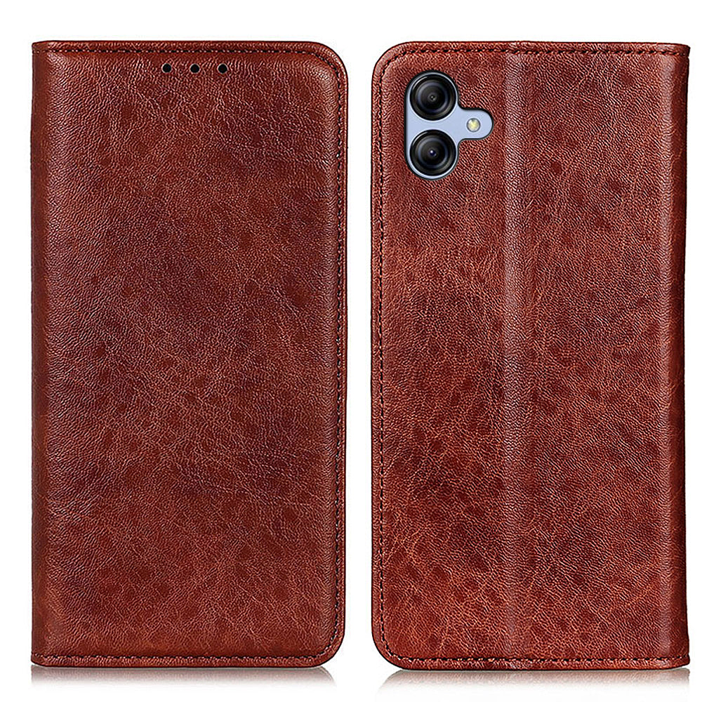 For Samsung Galaxy A05 4G Case PU Leather Crazy Horse Texture Stand Wallet Phone Cover For Samsung Galaxy A05 4G Case PU Leather Crazy Horse Texture Stand Wallet Phone Cover